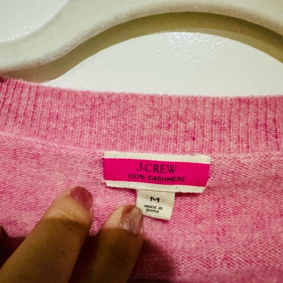 J.Crew 100% Cashmere Crewneck Sweater - Pink - Size M - Picture 5 of 6